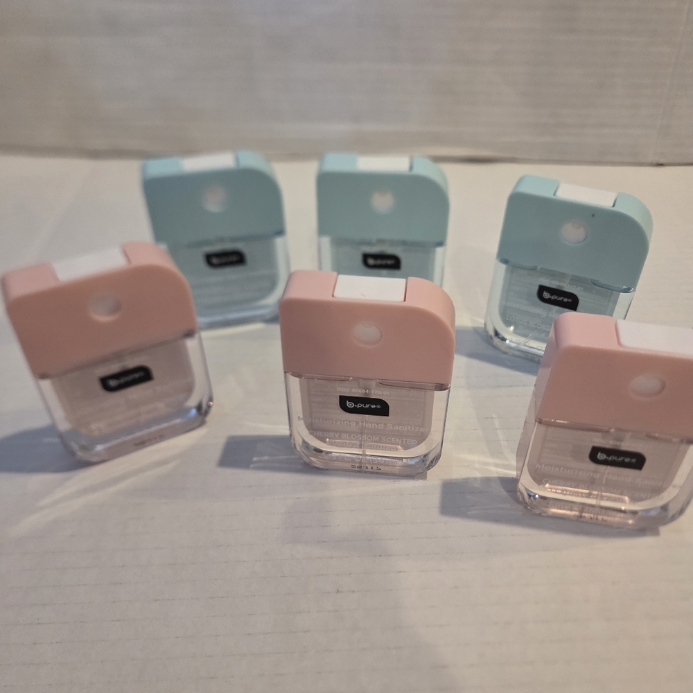 New 6 B Pure Moisturizing Hand Sanitizer Limited Edition Cherry & Lotus Blossom